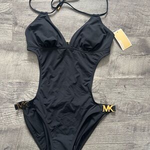 Michael Kors Black and Gold Kids One Piece